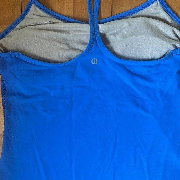 Lululemon Power Y Tank (Luon) Pipe Dream Blue Size 10 - Picture 3 of 3